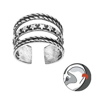 Sterling Silver Star Ear Cuff – 8mm Wide Celestial No Piercing Cuff​